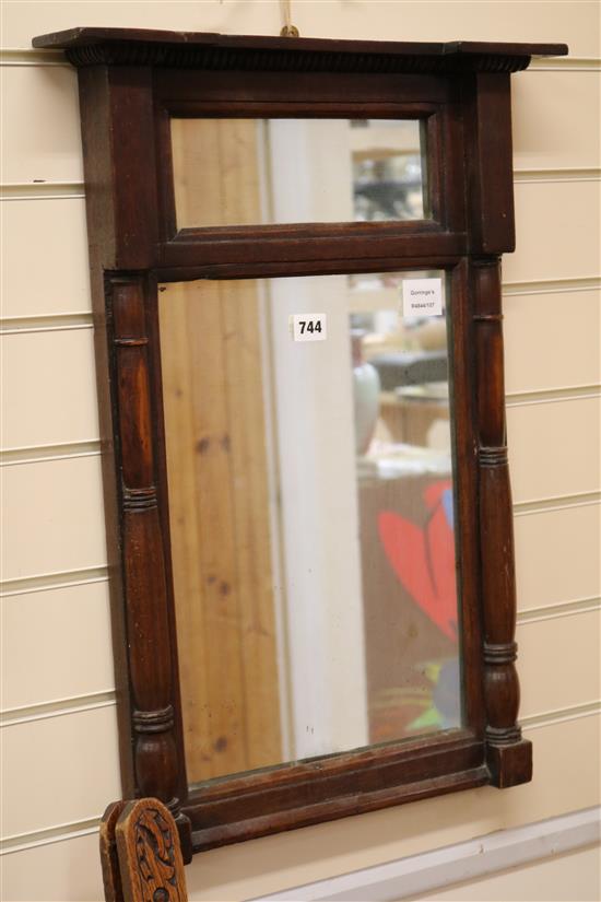 An early 19th century mahogany pier glass W.46cm